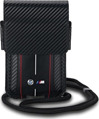 Picture of BMW Torebka BMW BMPSP15XMSCAKR Wallet Bag Carbon Red Stripes czarny/black