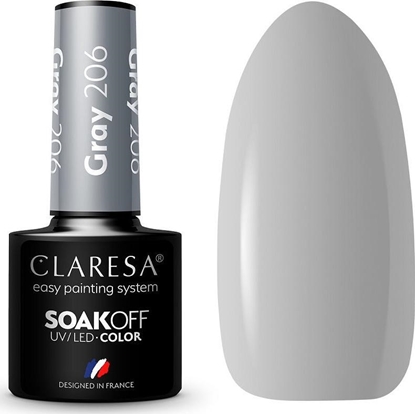 Изображение Claresa Claresa Soak Off UV/LED Gray lakier hybrydowy 206 5g