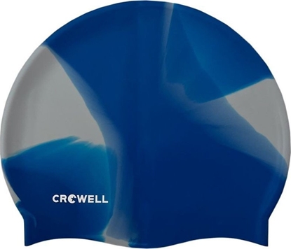 Изображение Crowell Czepek pływacki silikonowy Crowell Multi Flame : Kolor - Niebieski/Szary/Srebrny