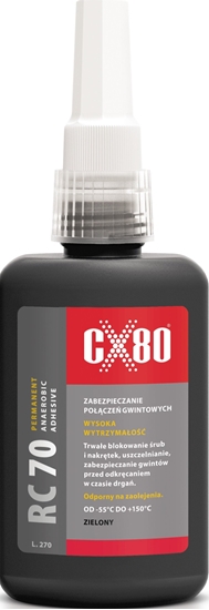 Изображение CX80 KLEJ ANAEROBOWY DO ÅRUB O DUÅ»EJ SILE ÅÄCZENIA 50ML