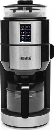 Attēls no Ekspres przelewowy Princess Princess 249408 Grind and Brew Compact Deluxe, Drip coffee maker, 0.75 L, Coffee beans, Built-in grinder, 750 W, Stainless steel