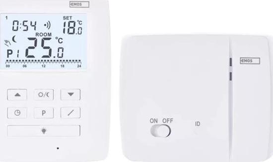 Изображение Emos Termostat bezprzewodowy OpenTherm Emos P5611OT odbiornik 230V do systemu ogrzewania/chłodzenia biały