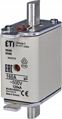 Изображение Etipo Wkładka topikowa ETI Polam NH00 004182115 gG 125A 400V KOMBI przemysłowa zwłoczna