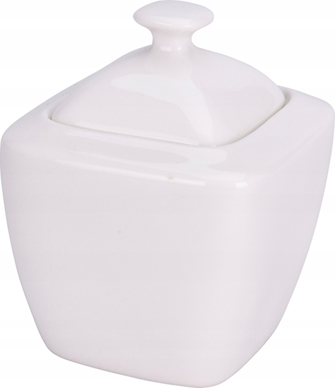 Picture of Excellent Houseware Cukiernica porcelanowa z pokrywką, 320 ml, biała