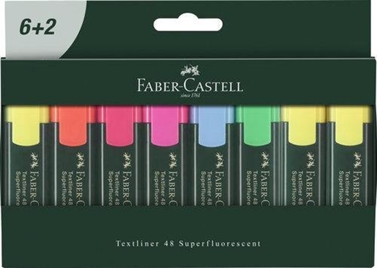 Picture of Faber-Castell FABER-CASTELL Textmarker TL 48 8er Kartonetui