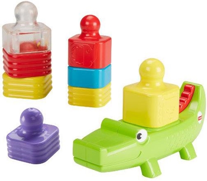 Изображение Fisher Price Krokodylek + Klocki do układania (382458)