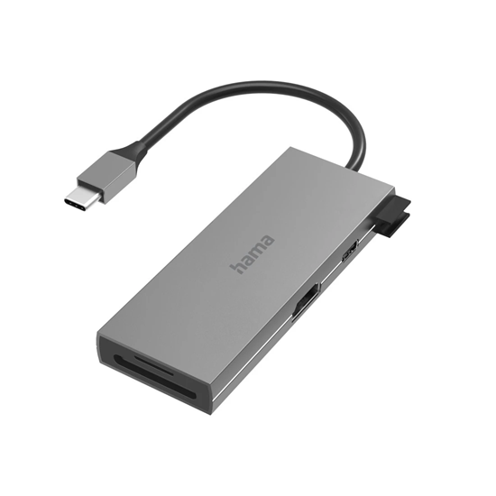 Picture of Hama 00200110 USB-C Hub, Multiport, 6 Ports, 2 x USB-A, USB-C, HDMI, SD, microSD