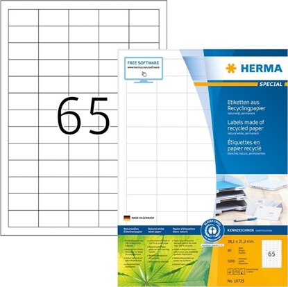 Picture of Herma HERMA Etiketten A4 38,1x21,2   mm Rec.Blauer Engel 5200 St.