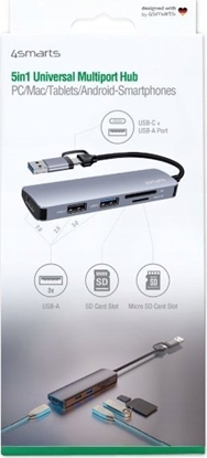 Изображение HUB USB 4smarts 4smarts Uniwersalny HUB Multiport Space Grey 469630