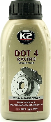 Attēls no K2 K2 PŁYN HAMULCOWY DOT4 Z CERTYFIKATEM. DOT 4 RACING 250ML