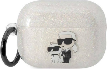 Picture of Karl Lagerfeld Etui Karl Lagerfeld KLAP2HNKCTGT Apple AirPods Pro 2 transparent Gliter Karl&Choupette