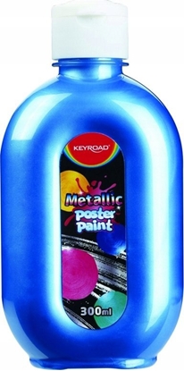 Picture of Keyroad Farba plakatowa KEYROAD, metaliczna, 300ml, butelka, niebieska