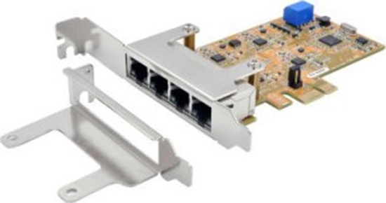 Изображение Kontroler Exsys EXSYS EX-6084 PCIe 4-porty quad Ethernet 1 Gigabit-kaart