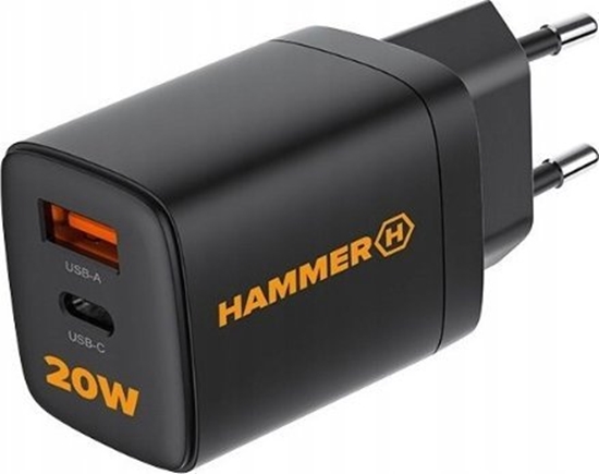 Picture of Ładowarka Hammer Ładowarka Sieciowa Hammer 20W Pd Usb Typ-C Rapidcharge Duo