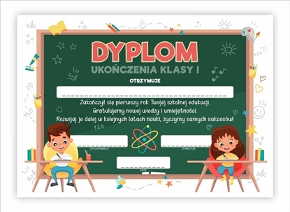 Изображение LearnHow Dyplom A4 ukończenia klasy pierwszej Tablica 30szt