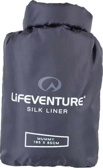 Picture of Lifeventure Silk Sleeping Bag Liner, Mummy, Grey