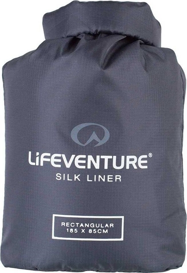 Picture of Lifeventure Silk Sleeping Bag Liner, Rectangular, Grey