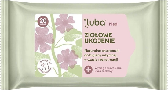 Picture of Luba Luba Med Ziołowe Ukojenie naturalne chusteczki do higieny intymnej 20szt.