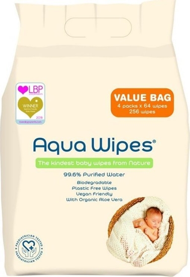 Picture of Luna AQUA WIPES baby wipes 4x64 pcs. AQW64F4B