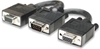 Picture of Manhattan SVGA Y Cable (Clearance Pricing), HD15, 15cm, Male to Females, Splits an SVGA connection between two monitors, Compatible with VGA, Fully Shielded, Black, Lifetime Warranty, Polybag