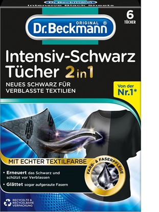 Изображение Melno krāsu atjaunojošas salvetes DR. BECKMANN Colour&Fibre Refresh, 6gab