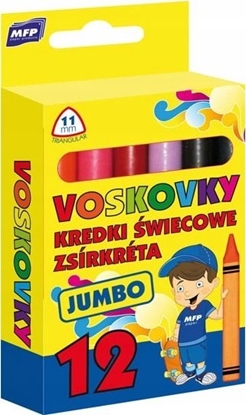 Attēls no MFP paper kredki woskowe trójkątne Jumbo w zestawie 12 kolorów 6300342