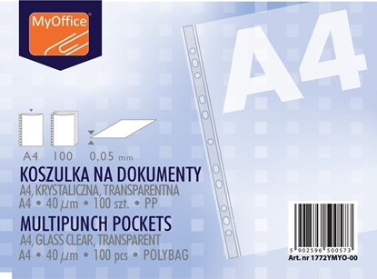 Attēls no MyOffice KOSZULKI KRYSTALICZNE A4 50 MIK. 100 SZTUK MYOFFICE