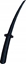 Attēls no Norimpex *****Miecz Katana 69cm składany czarny 1009759