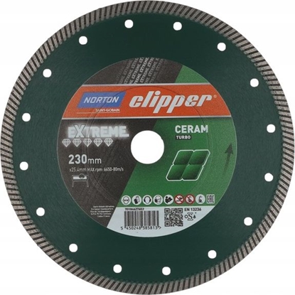 Attēls no Norton Clipper Clipper tarcza diamentowa EXTREME CERAMIC TURBO H10  230x25.4 (70184627653)