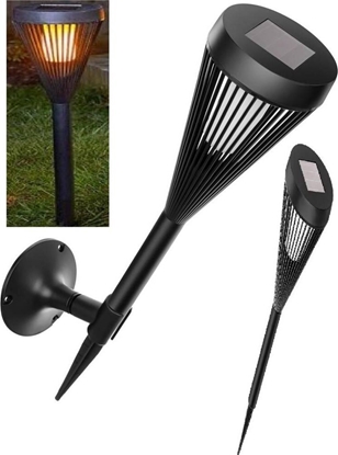 Изображение Oprawa schodowa Saska Garden LAMPA POCHODNIA SOLARNA 2W1 EFEKT PŁOMIENIA 12 LED