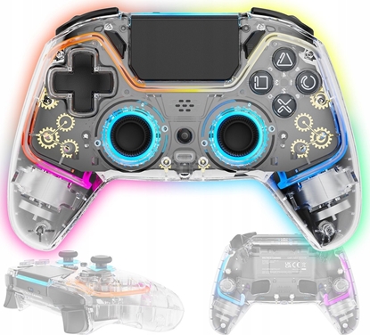 Изображение Pad Deltaco Deltaco PS4/PC Controller wireless/BT transparent