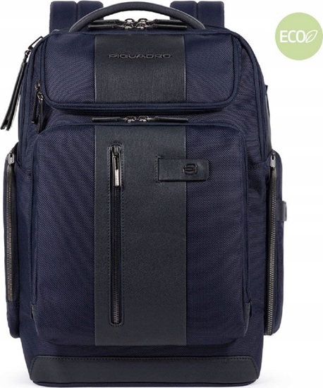 Picture of Piquadro Piquadro, BagMotic, Nylon, Backpack, Blue, Laptop And iPad Compartment, CA5477BR2BM/BLU, For Men, 29 x 39 x 15 cm For Men