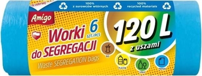 Attēls no Politan Gosia Gosia Amigo Worki Do Segregacji 120l Z Uszami Niebieskie-Papier 6szt 7985...