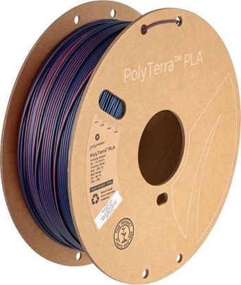 Attēls no Poly Filament Polymaker PolyTerra PLA Dual Mixed Berries 1,75mm 1kg - Red-Dark Blue}