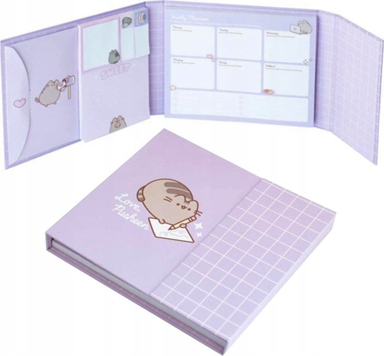 Изображение Pusheen Pusheen - Planner tygodniowy z karteczkami samoprzylepnymi z kolekcji Moments (19,3 x 16,5 cm)