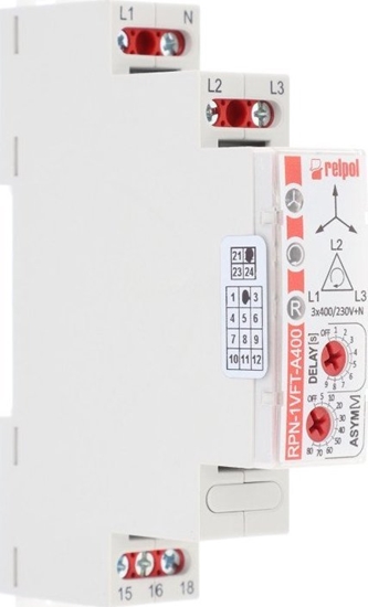 Picture of Relpol Przekaźnik nadzorczy 3-fazowy 1P 3(N)400/230V AC 50/60 Hz RPN-1VFT-A400 864374