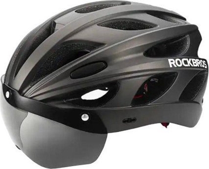 Picture of RockBros Kask rowerowy regulowany + okulary Rockbros TT-16 (czarny)