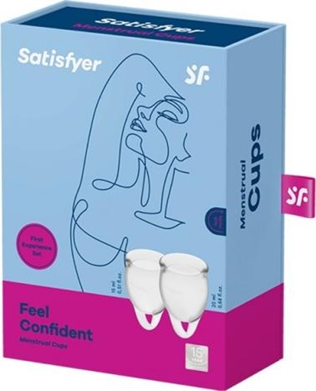 Picture of Satisfyer SATISFYER_SET Feel Confident zestaw kubeczków menstruacyjnych 15ml + 20ml Transparent