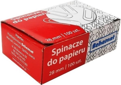 Изображение SCHEMAT Spinacze do papieru 28mm (100szt*10)