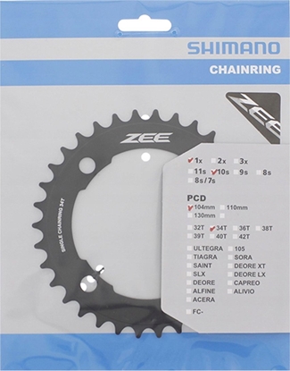 Attēls no Shimano Zębatka rowerowa przednia Shimano ZEE FC-M640 34T