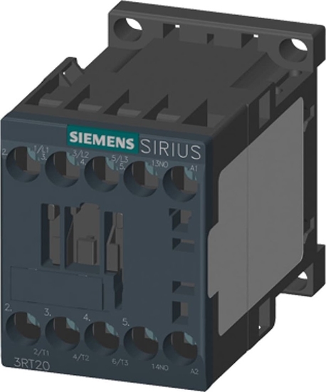 Изображение Siemens Stycznik mocy 12A 3P 24V AC 0Z 1R S00 3RT2017-1AB02