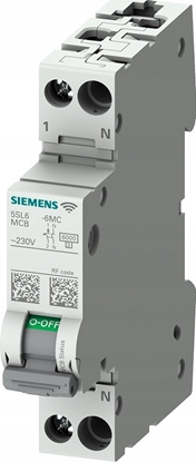 Picture of Siemens Wyłącznik nadmiarowoprądowy z pomiarem i komunikacją SENTRONcom WIFI AC 230V 6KA 1+N charakterystyka C 10A TRMS