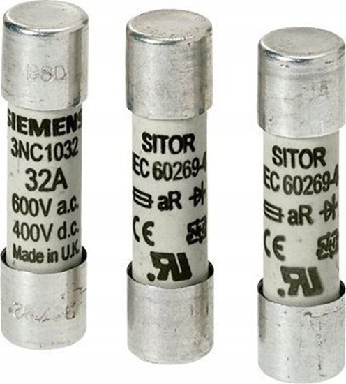 Picture of Siemens Wkładka bezpiecznikowa SITOR cylindryczna 14 x 51 mm 40A gR 690VAC / 440VDC 3NC1440-0MK