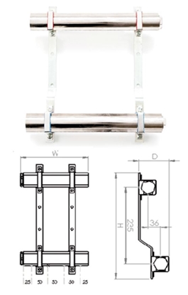 Picture of SiGMA-Li Rozdzielacz mosiężny 359x325x87mm - RM-7