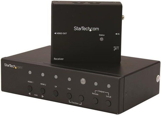 Изображение System przekazu sygnału AV StarTech Extender VGA, DisplayPort, HDMI, Cat5 (STDHVHDBT)