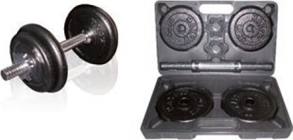 Attēls no SKO Cast iron weight dumbbells set with case TOORX 1.5-10 kg