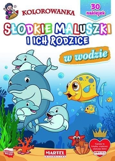 Picture of Słodkie maluszki i ich rodzice. W wodzie