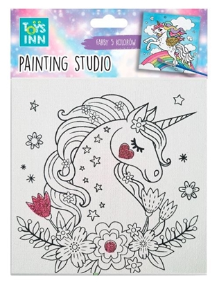 Изображение Stnux Zestaw do malowania Canvas Unicorn Kwiaty