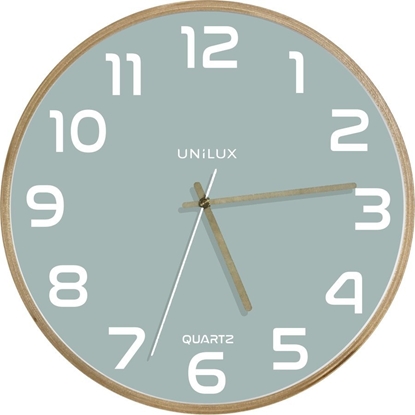 Attēls no Unilux Unilux 400165098, Wall, Quartz clock, Round, Green, Wood, Wood, Glass