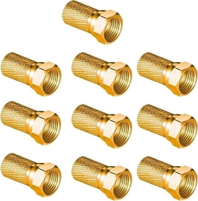 Изображение Vayox Wtyk sat F 6,8 mm Gold CU LB0104 Vayox (opakowanie 10 szt.) PAK.